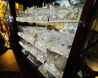 China cabinet full of crystal
Located in the living room