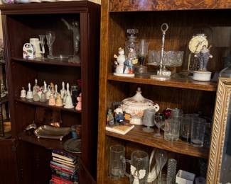 Porcelain bell collection, crystal, collectible cups