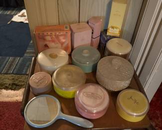 Vanity set powder jars 