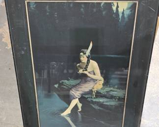ANTIQUE NATIVE AMERICAN INDIAN PRINT