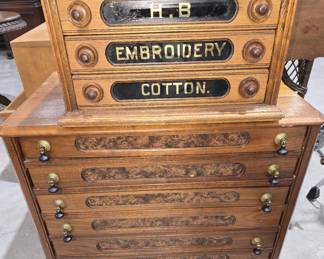 ANTIQUE SPOOL CABINETS
