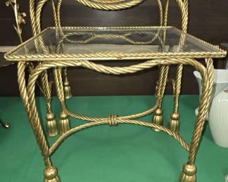 MID CENTURY ITALIAN ROPE TASSEL TABLES