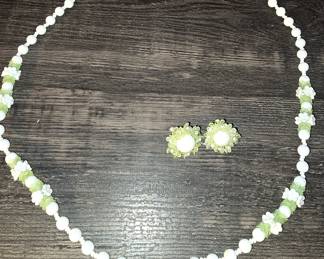 VINTAGE MIRIAM HASKELL NECKLACE & EARRINGS