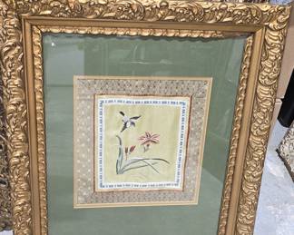 VINTAGE FRAMED JAPANESE SILK