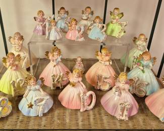 Figurines. Josef Originals "Birthday Girls" Ages 1-18 set plus "Baby"