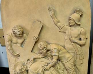 SATURDAY 1/2 OFF ALL REMAINING ITEMS!!
2 Day Large Estate/Living Estate Sale. Much, much vintage religious items. 
28" German concrete "Stations of The Cross"