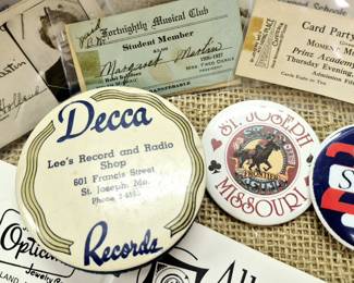 "Hotel Robidoux", "Lee Record and Radio Shop", "Pennant Cafeteria" and "Swift 1970-1995 25 Yr. Reunion" 