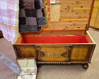 Vintage cedar hope blanket chest.