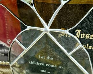 "Let The Children Come To Me.. Noyes Home 2013" stain glass commemorative 