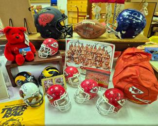 Much, much sports memorabilia. 