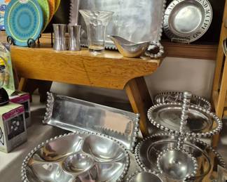 Much silverplate, pewter and brass