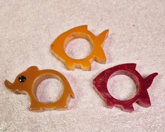 Bakelite napkin rings