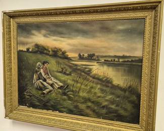 Vintage framed local area artist oils
