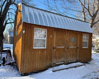 2017 GRACELAND 10 X 16 SIDE LOFTED BARN. EASY REMOVAL. ESTIMATED RELOCATION COST BY LOCAL COMPANY IS APPROX $500 IF MOVED WITHIN WICHITA. NEW $6700. OWNER HAS ADDED SOME UPGRADES. ASKING $4,000