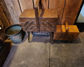 Mid-Century Modern Amish sewing kits.