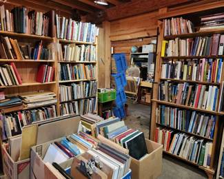 Lots of books on Theatre and Dance. So many books of art instruction.