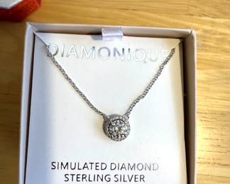 Diamonique Sterling Necklace 
