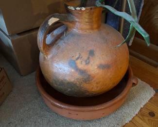 Terra Cotta Jug and saucer