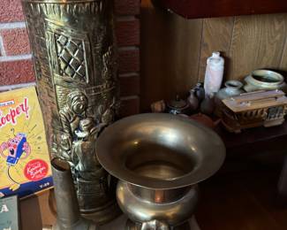Brass Umbrella Stand and Spitton