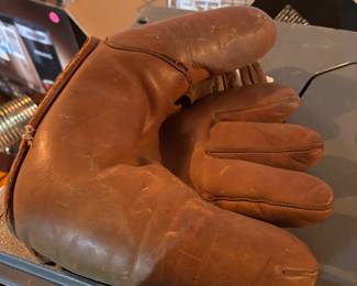 Leather Baseball Glove. 
