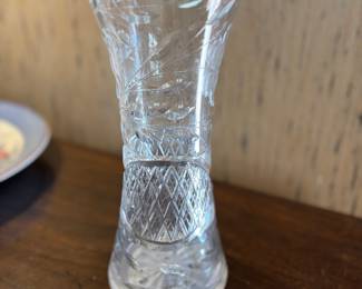 Crystal Vase approx 14" Tall