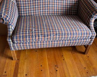 Camel back love seat.  Made in North Carolina