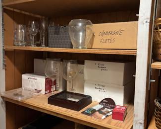 Sets of wine glasses