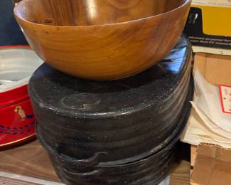 Wooden Serving Bowl., Roster