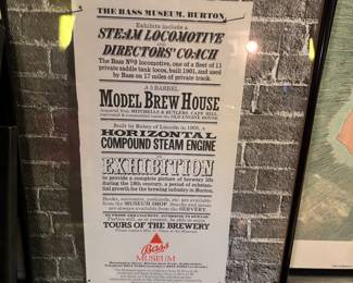The Bass Museum.Burton. Steam Locomotive and tours of the Brew House poster Steam Locomotive Exhibition at the Model Brew House