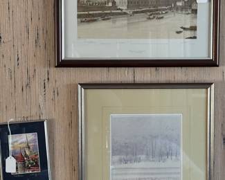 Amish Landscape - signed.  Palls Des Tulleries 1640 Print by F Hoffbauer