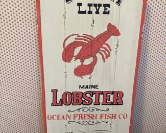 Fresh Live Lobster sign