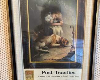 Post Toasties framed print