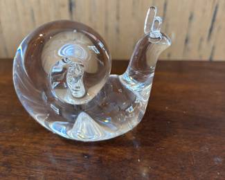 Steuben Glass Snail approx 4"