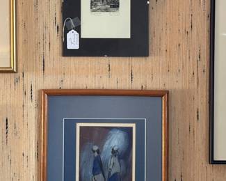 Haitian Artwork.  French Chateau signed.