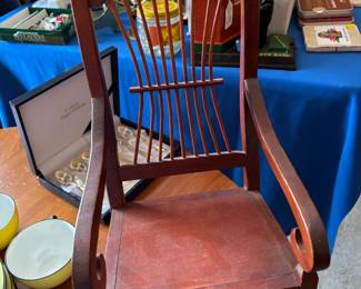 Love this ladder back childs rocker