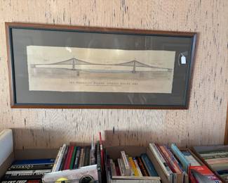 Architectural drawing of Brooklyn Bridge.