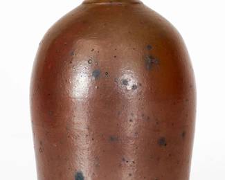 Rare Small-Sized Albany-Slip-Glazed Jug, Stamped "1895," attributed to J. A. Roberts, Cookeville, TN, 1895. ($300-$500)

