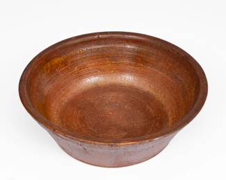 Glazed Redware Bowl, Eastern TN origin, 19th century. ($150-$250)
