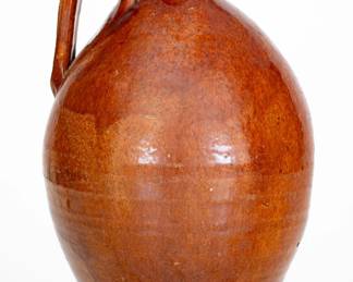 Glazed Redware Jug, Carter County, TN origin, circa 1820-1840. ($200-$400)
