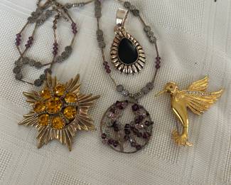 VINTAGE SIGNED COSTUME JEWELRY