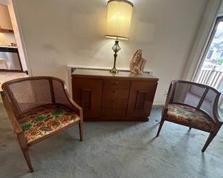 VINTAGE MCM SERVER- MATCHED PAIR OF CHAIRS