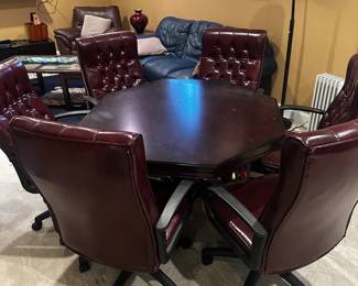 Poker Table 3 in 1 6 chairs