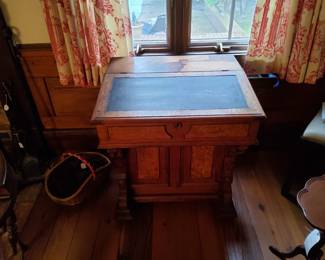 Adlai Stevenson Childhood Desk Signed on ink well drawer