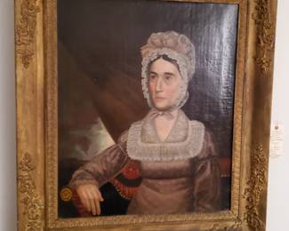 Oil on Canvas                                                                                Portrait of Nancy Young Brevard Stevenson                                           Born 1774 Died 1841