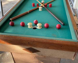 1950’s bumper pool table. Slate top. 