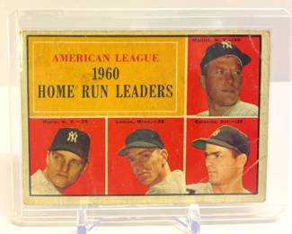 004 1961 Topps AllAmerican League Home Run Leaders  Featuring Mickey Mantle and Roger Maris
