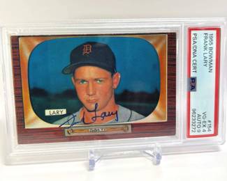 1955 Bowman Frank Lary Autograph PSA Certified