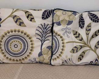 2 Blue Pillows