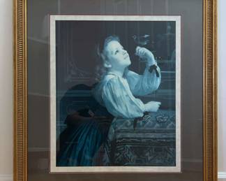 Framed Print The Bird by WilliamAdolphe Bouguereau