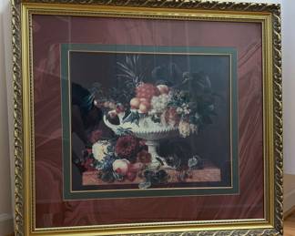 Still Life Print In Ornate Frame